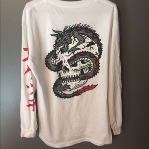 Sketchy Tank Dragon Skull Longsleeve Tee